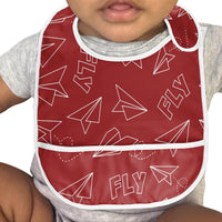 Thumbnail for Paper Airplane & Fly (Red) Designed Baby Bib
