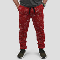Thumbnail for Paper Airplane & Fly Designed Sweat Pants & Trousers