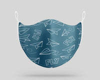 Thumbnail for Paper Airplane & Fly Designed Face Masks