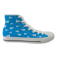 Thumbnail for Paper Airplanes Designed Long Canvas Shoes (Women)
