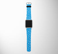 Thumbnail for Paper Airplanes Designed Leather Apple Watch Straps