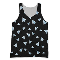 Thumbnail for Paper Airplanes (Black) Designed 3D Tank Tops