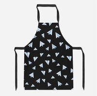 Thumbnail for Paper Airplanes (Black) Designed Kitchen Aprons