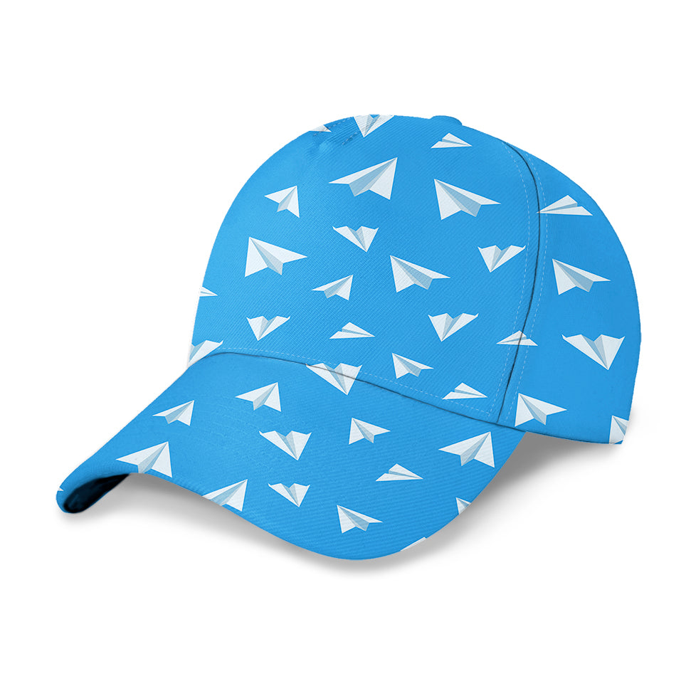 Paper Airplanes (Blue) Designed 3D Peaked Cap