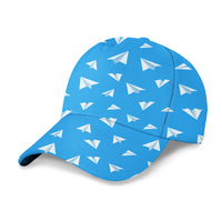 Thumbnail for Paper Airplanes (Blue) Designed 3D Peaked Cap