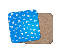 Thumbnail for Paper Airplanes (Blue) Designed Coasters