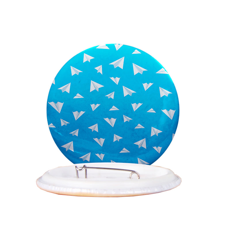 Paper Airplanes (Blue) Designed Pins