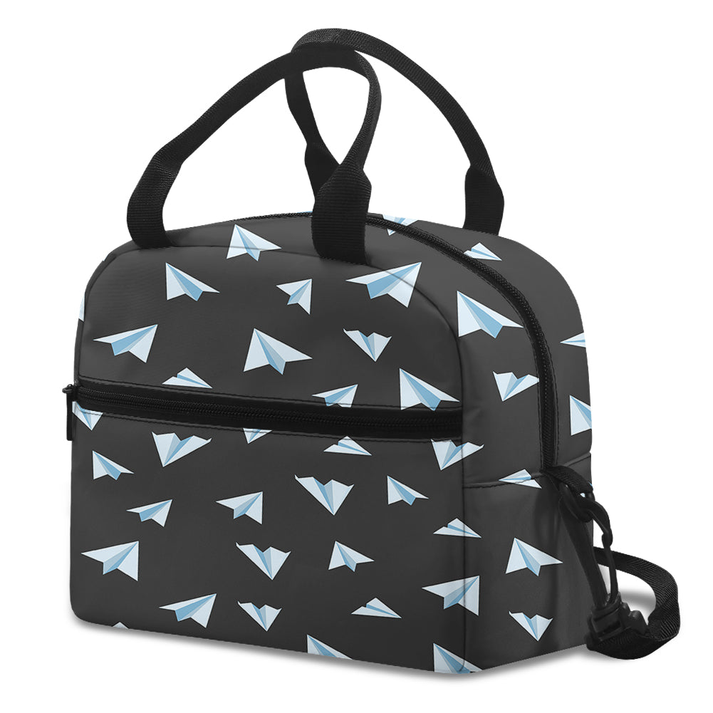 Paper Airplanes (Gray) Designed Lunch Bags