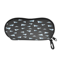 Thumbnail for Paper Airplanes (Gray) Designed Glasses Bag