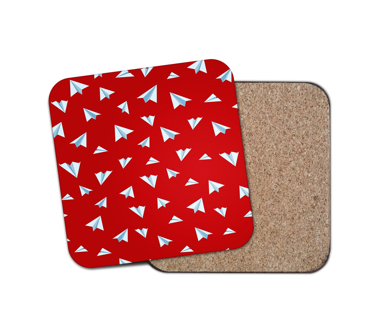 Paper Airplanes (Red) Designed Coasters