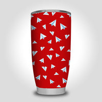 Thumbnail for Paper Airplanes (Red) Designed Tumbler Travel Mugs