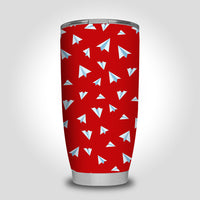 Thumbnail for Paper Airplanes (Red) Designed Tumbler Travel Mugs