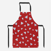 Thumbnail for Paper Airplanes (Red) Designed Kitchen Aprons