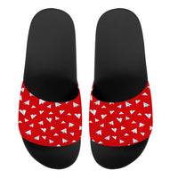 Thumbnail for Paper Airplanes (Red) Designed Sport Slippers