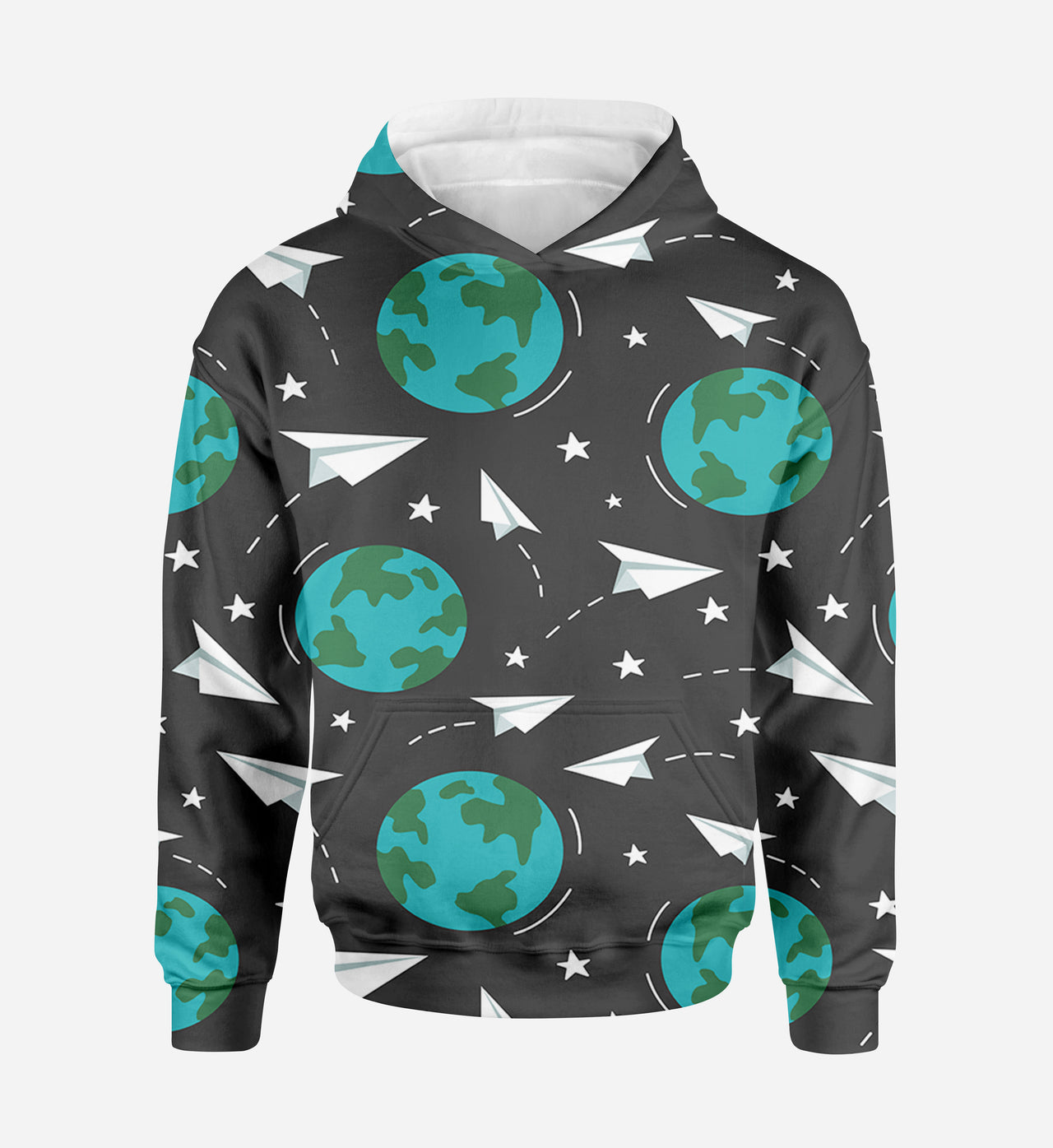 Paper Planes & Earth Designed 3D Hoodies
