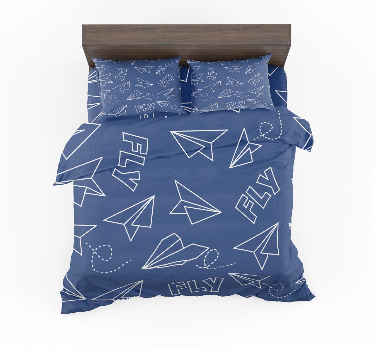 Paper Airplane & Fly (Blue) Designed Bedding Sets