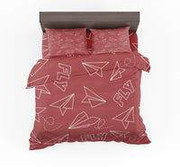 Thumbnail for Paper Airplane & Fly (Red) Designed Bedding Sets