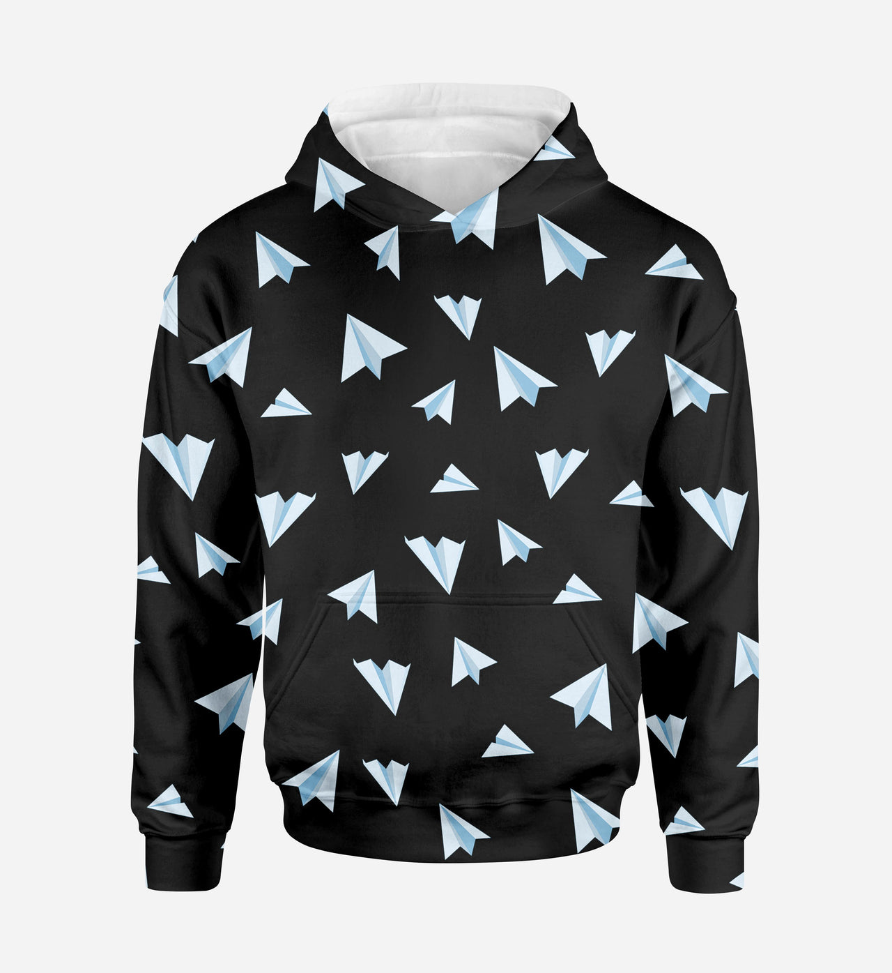 Paper Airplanes (Black) Printed 3D Hoodies