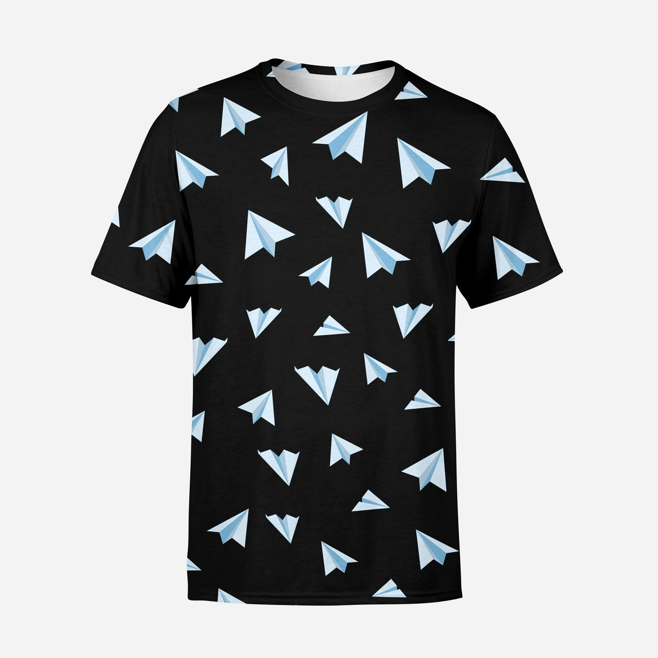 Paper Airplanes (Black) Designed 3D T-Shirts