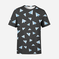 Thumbnail for Paper Airplanes (Gray) Designed 3D T-Shirts