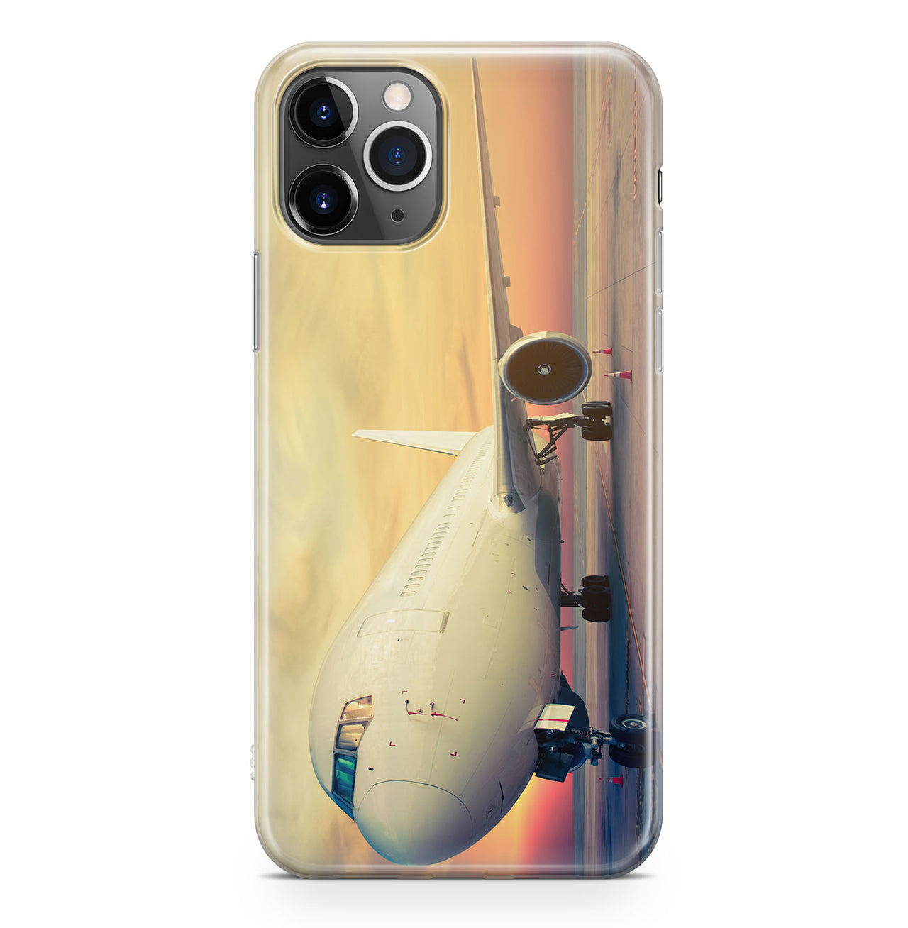 Parked Aircraft During Sunset Designed iPhone Cases