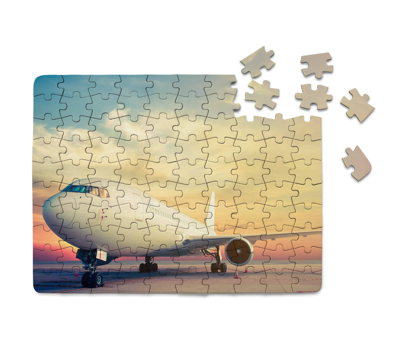 Parked Aircraft During Sunset Printed Puzzles Aviation Shop 