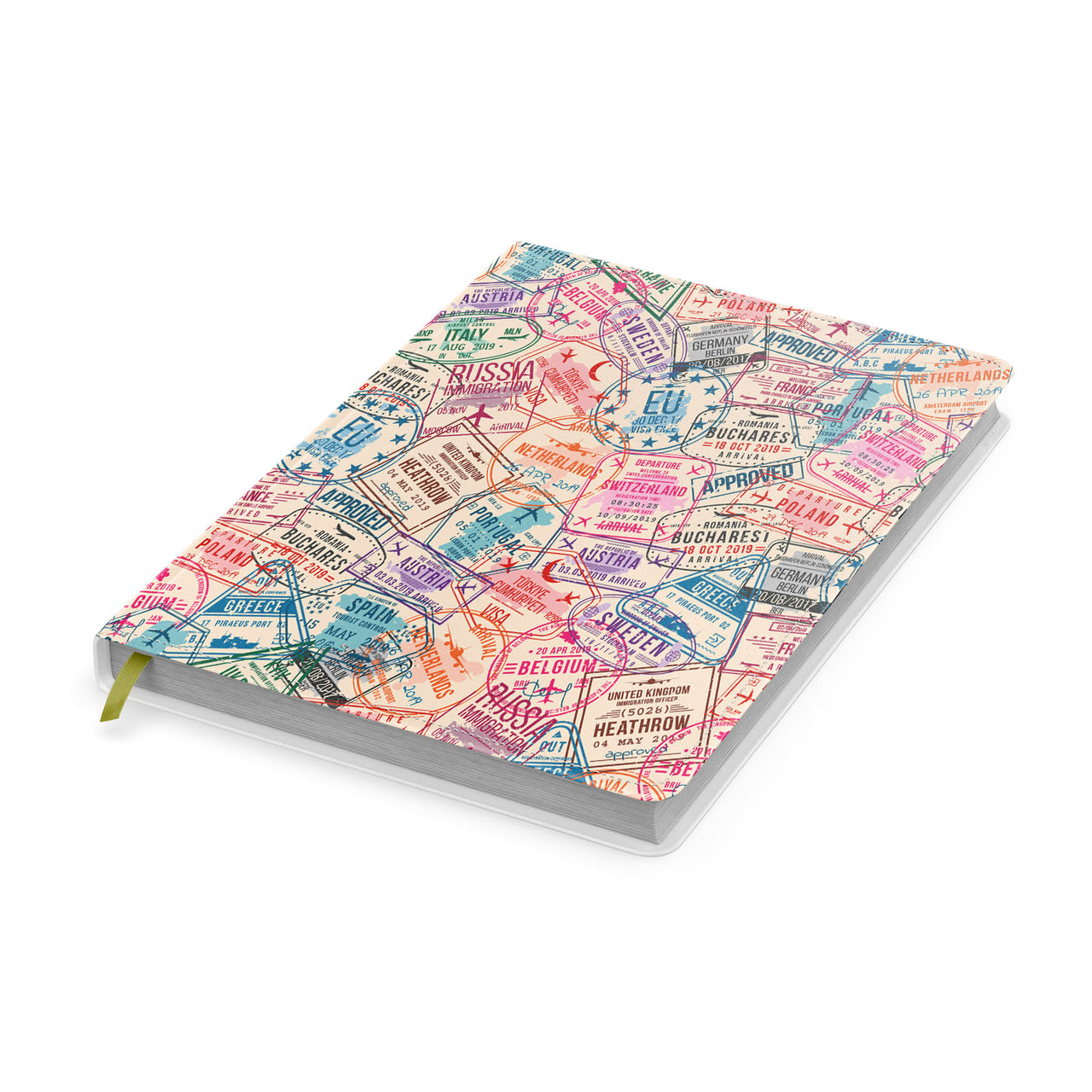 Passport Stamps Designed Notebooks