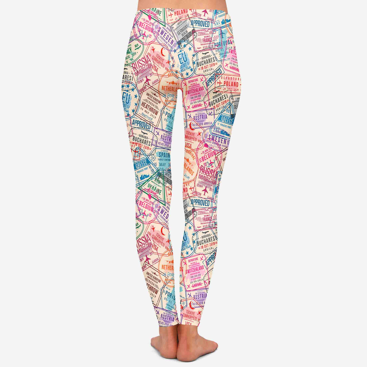 Passport Stamps Designed Women Leggins