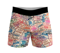 Thumbnail for Passport Stamps Designed Men Boxers
