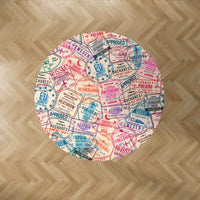 Thumbnail for Passport Stamps Designed Carpet & Floor Mats (Round)