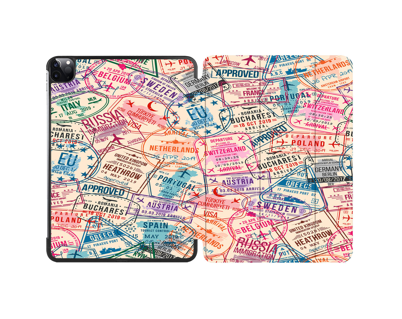 Passport Stamps Designed iPad Cases