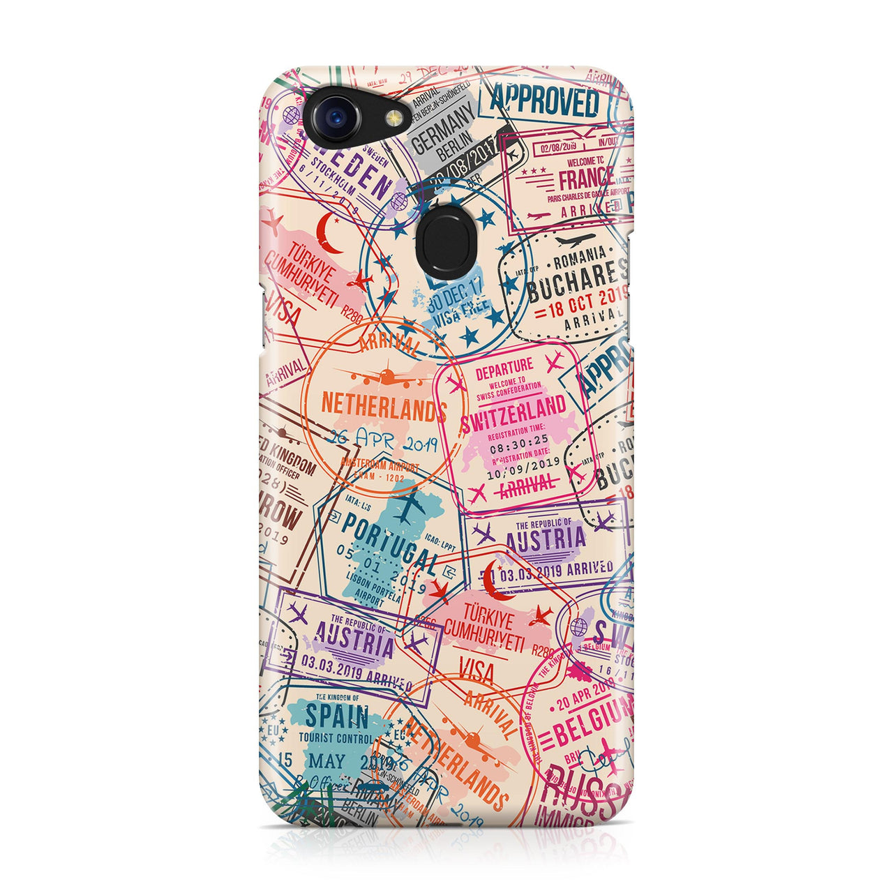 Passport Stamps Designed Oppo Phone Cases