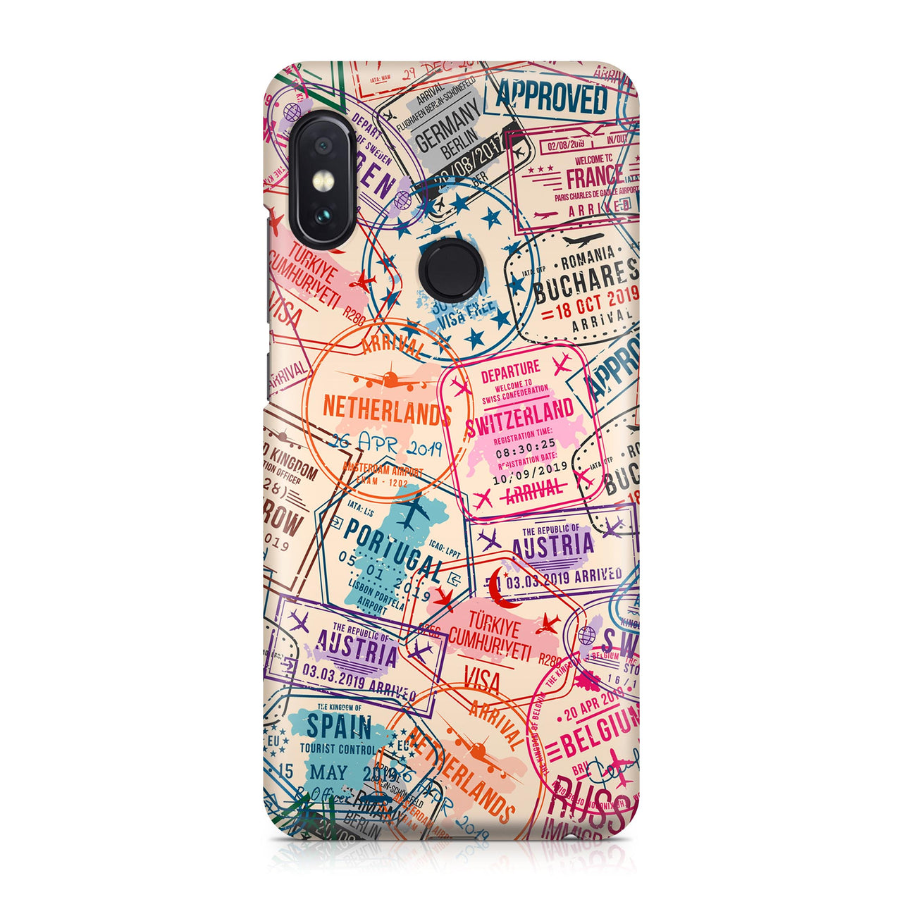 Passport Stamps Designed Xiaomi Cases