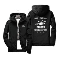 Thumbnail for People Fly Planes Pilots Fly Helicopters Designed Windbreaker Jackets