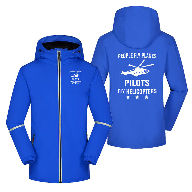 People Fly Planes Pilots Fly Helicopters Designed Rain Coats & Jackets