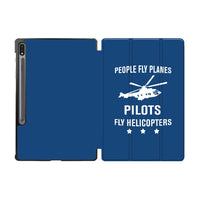 Thumbnail for People Fly Planes Pilots Fly Helicopters Designed Samsung Tablet Cases