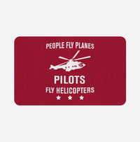 Thumbnail for People Fly Planes Pilots Fly Helicopters Designed Bath Mats
