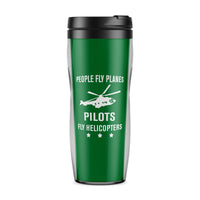 Thumbnail for People Fly Planes Pilots Fly Helicopters Designed Plastic Travel Mugs