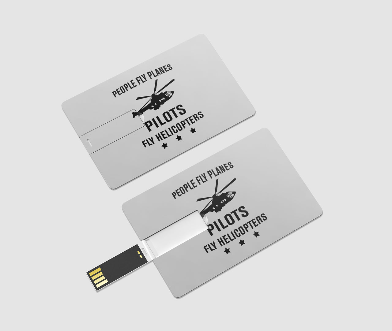 People Fly Planes Pilots Fly Helicopters Designed USB Cards