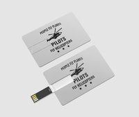 Thumbnail for People Fly Planes Pilots Fly Helicopters Designed USB Cards