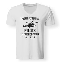 Thumbnail for People Fly Planes Pilots Fly Helicopters Designed V-Neck T-Shirts