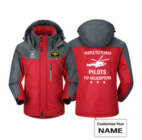 Thumbnail for People Fly Planes Pilots Fly Helicopters Designed Thick Winter Jackets
