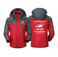 Thumbnail for People Fly Planes Pilots Fly Helicopters Designed Thick Winter Jackets
