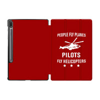 Thumbnail for People Fly Planes Pilots Fly Helicopters Designed Samsung Tablet Cases