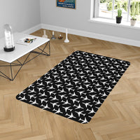 Thumbnail for Perfectly Sized Seamless Airplanes (Black) Designed Carpet & Floor Mats