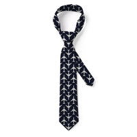 Thumbnail for Perfectly Sized Seamless Airplanes Dark Blue Designed Ties