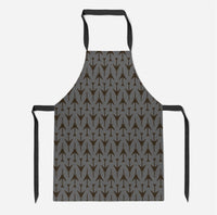 Thumbnail for Perfectly Sized Seamless Airplanes Gray Designed Kitchen Aprons