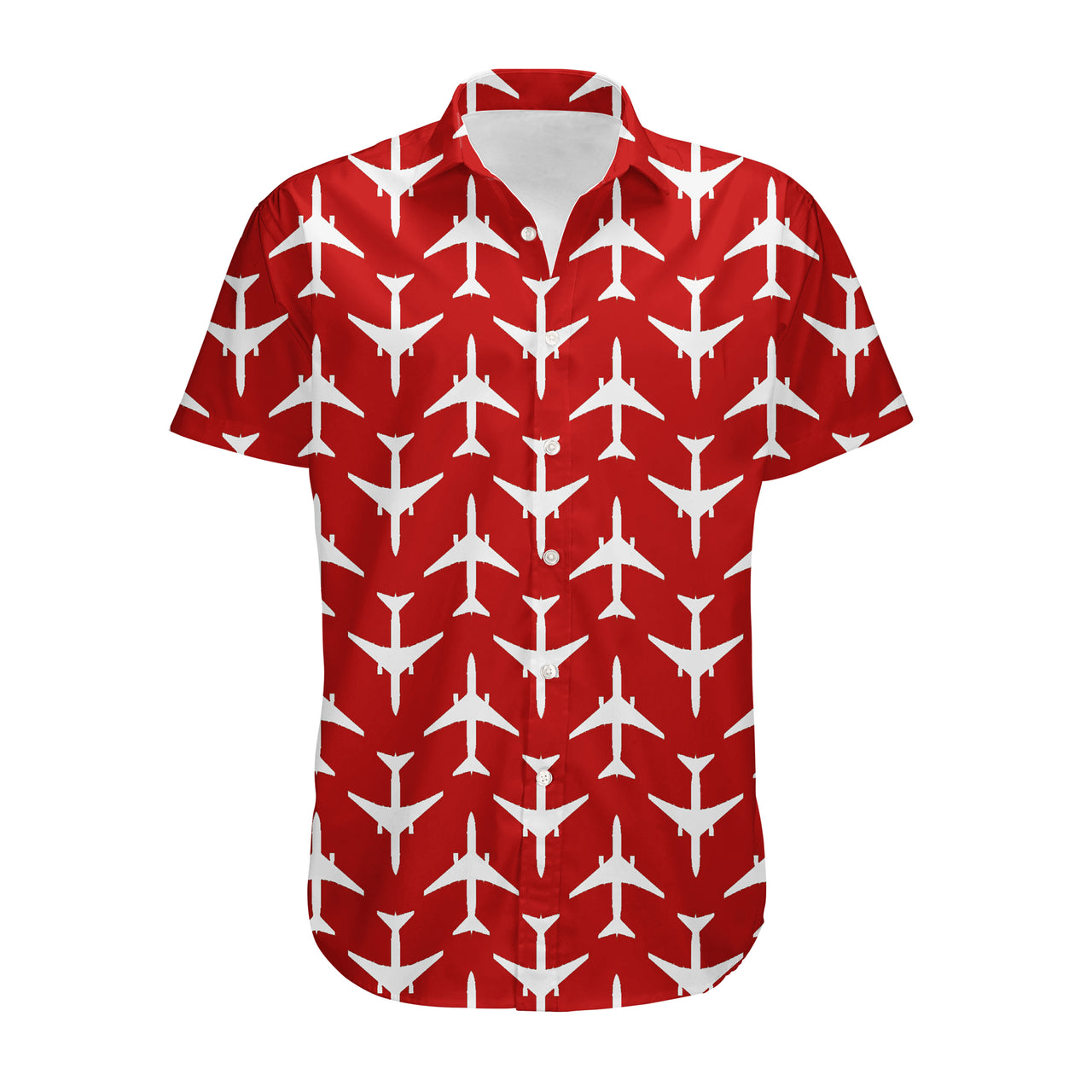 Perfectly Sized Seamless Airplanes Red Designed 3D Shirts