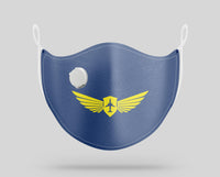 Thumbnail for Pilot Badge (2) Designed Face Masks