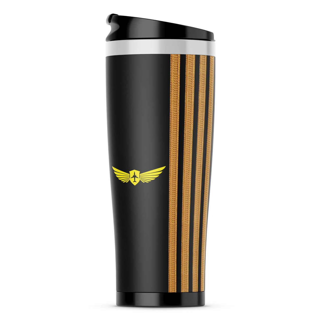 Special Golden Pilot Epaulettes (4,3,2 Lines) Designed Travel Mugs